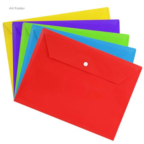 پوشه پلاستیکی دکمه دار A4