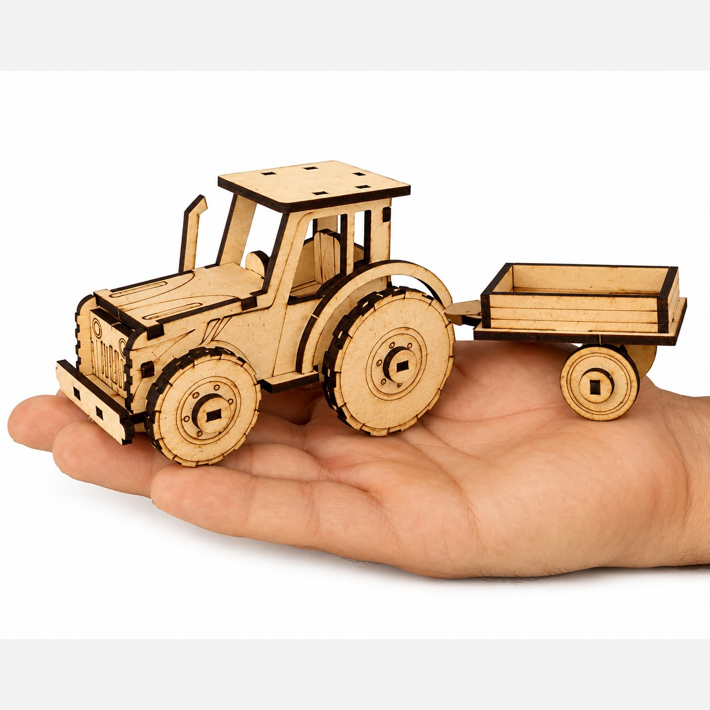پازل چوبی ساختنی مدل تراکتور