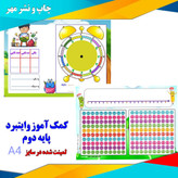 پک آموزشی وایتبردی و لمینتی کلاس (پایه) دوم شامل کارت اعداد، تخته آموزشی ریاضی، سکه و اسکناس آموزشی، مکعب کوییزنر
