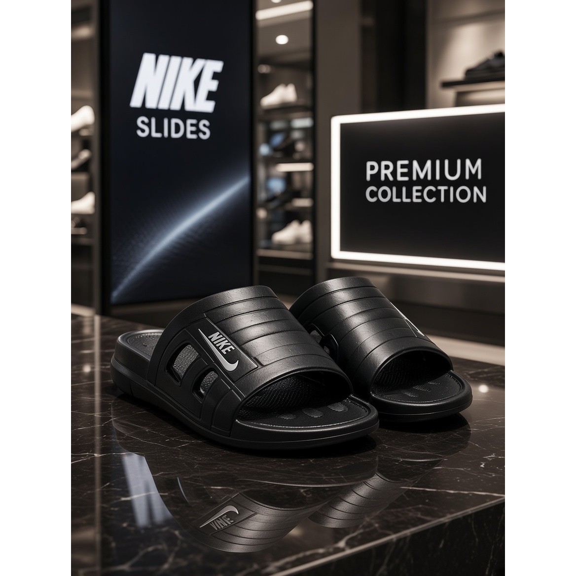 دمپایی EVA مردانه طرح NIKE با سایز بندی کامل و کیفیت عالی (کف قیمت بازار)