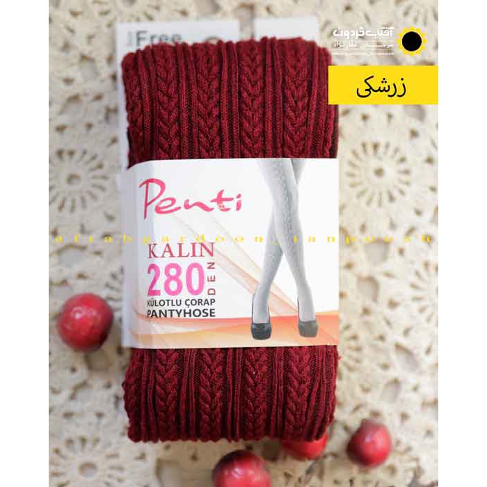 جوراب شلواری گندمی پنتی زنانه جوراب شلواری پنتی طرح گندم فاق بلند جورابشلواری طرح بافت گندمی نخ ترک ضخامت 280