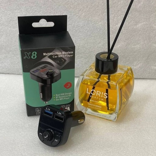 شارژر فندکی + اف ام پلیر بلوتوثی خودرو مدل X8 (یک وسیله کاربردی برای دوستانی که پخش ماشینشون بلوتوث نداره)