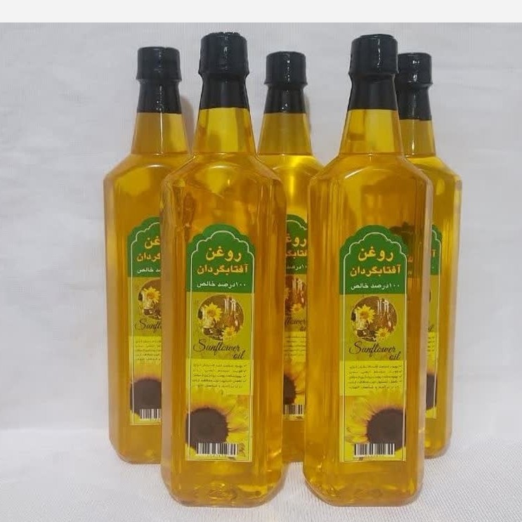 روغن آفتابگردان طبیعی یک لیتری پرس سرد مناسب پخت وپز و آشپزی