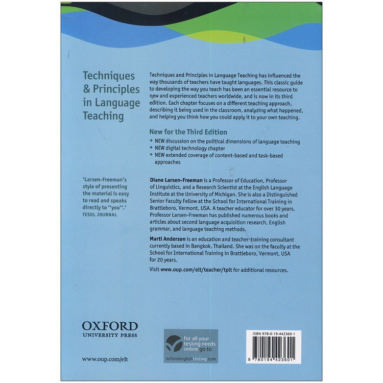 کتاب Techniques and Principles in Language Teaching Third Edition