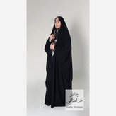 چادر مشکی جده عربی کرپ درجه یک لاکچری (حریر اسود) ، رویال و vip