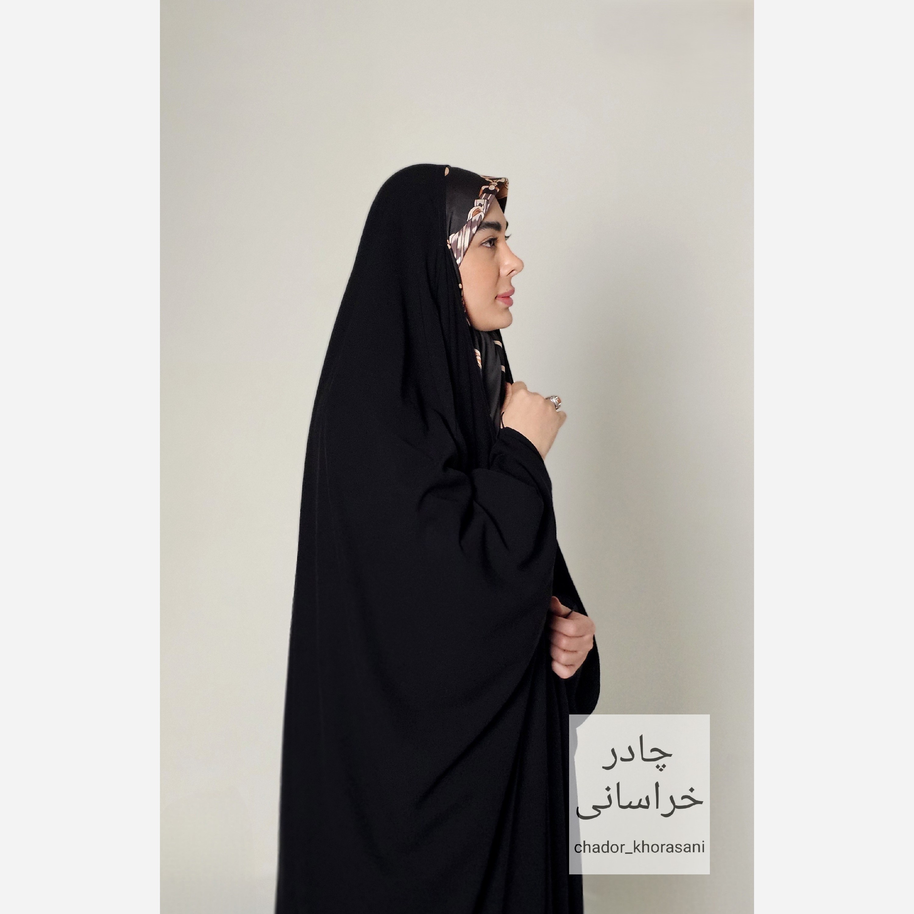 چادر مشکی جده عربی کرپ درجه یک لاکچری (حریر اسود) ، رویال و vip