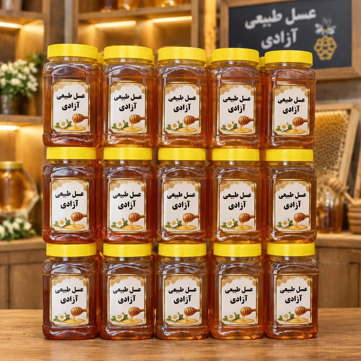 پک دوازده عددی عسل گون معمولی با کیفیت پلمپ شده مستقیم از زنبوردار