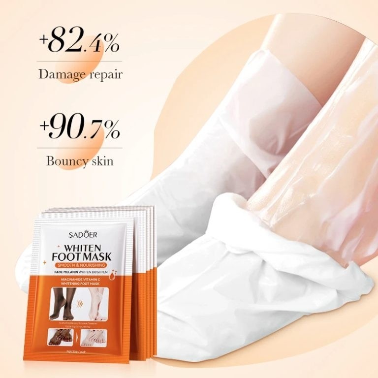 ماسک سفید کننده پا ویتامین سی و نیاسینامید سادور SADOR Niacinamide Vitamin C Whiten Foot Mask