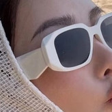 (قیمت واقعی) عینک آفتابی زنانه و مردانه پرادا uv400 + دستمال نانو مخصوص +ارسال رایگان ( PRADA)