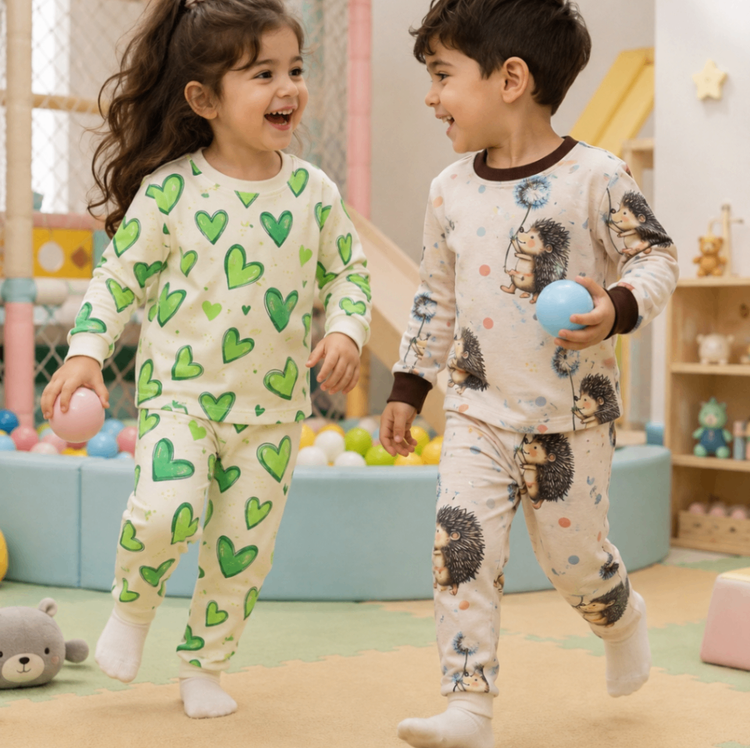بلیز شلوار راحتی بچه گانه 1 تا 4 سال کد 12026