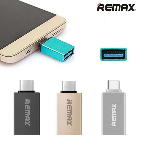 تبدیل او تی جی OTG فلزی تایپ سی مدل ریمکس REMAX،دارای طراحی مات و کلاسیک،مناسب برای شارژ و انتقال اطلاعات (تبدیل otg)