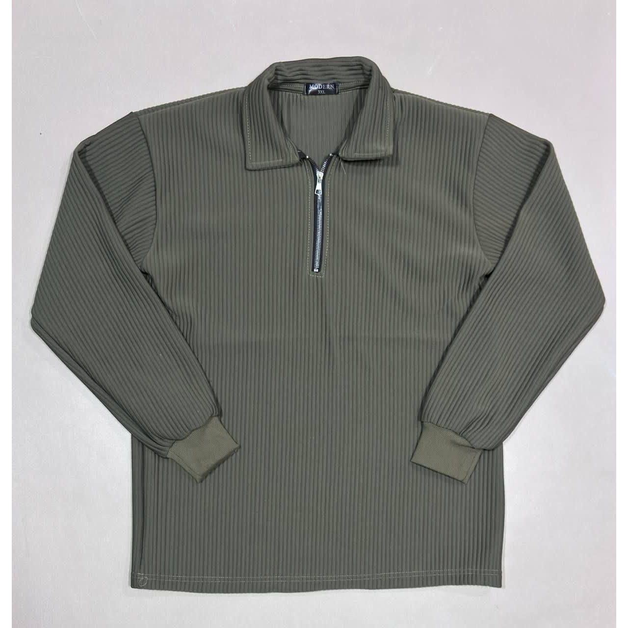 ست بلوز و شلوار مردانه نیم زیپ پارچه مراکشی (2XL/3XL)