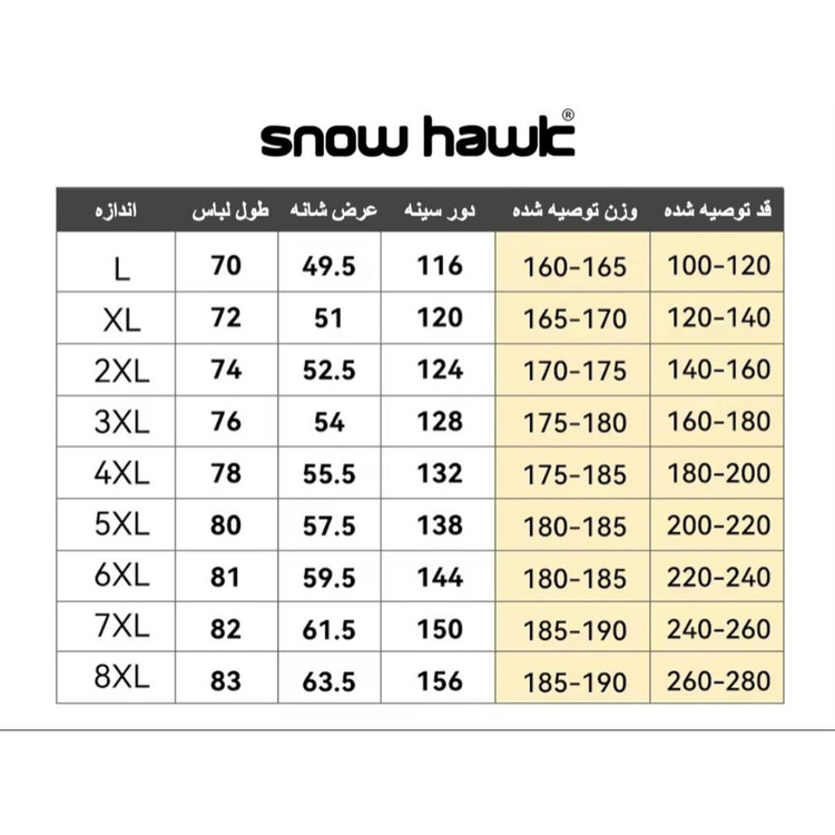 کاپشن گرتکس دوپوش پلار دار اسنوهاک ضدآب