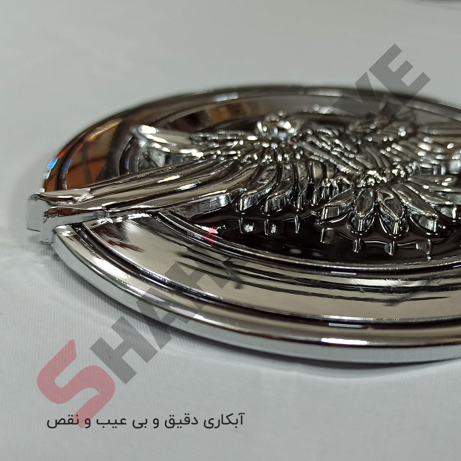 آرم لوگو پرنده جلو پنجره و صندوق شاهین | شاهین لوکس
