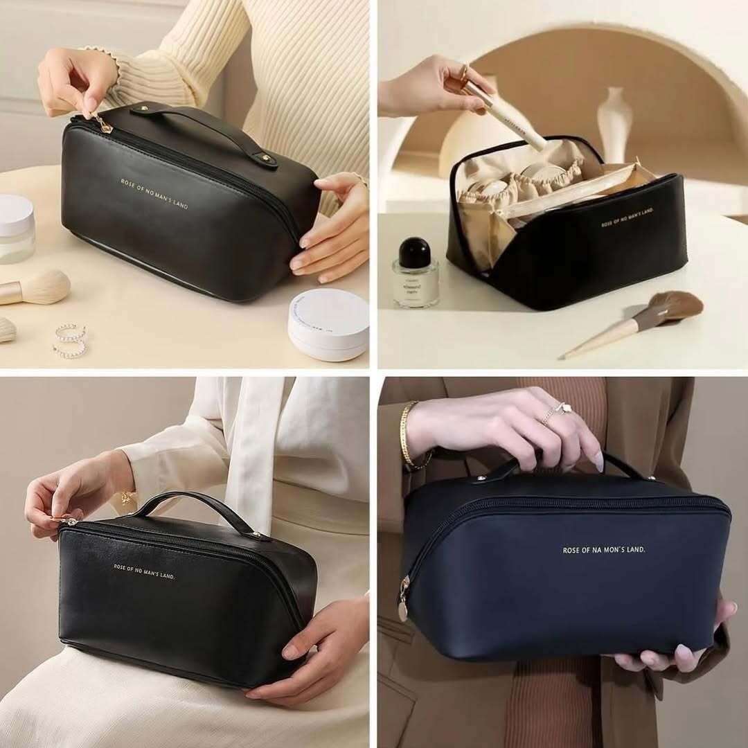 کیف آرایشی صندوقی چرمی