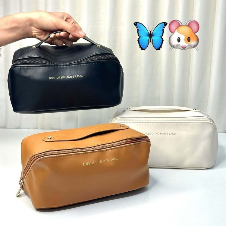 کیف آرایشی صندوقی چرمی