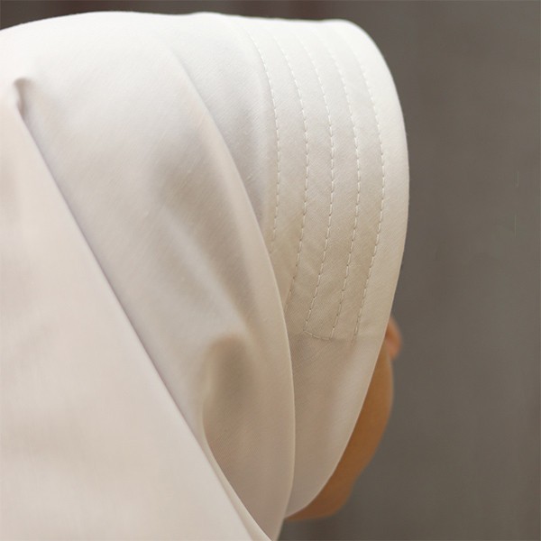 مقنعه دخترانه دبستان رنگ سفید سایز2 تا 6