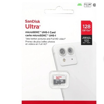 کارت حافظه microSDXC سن دیسک مدل Ultra کلاس 10 استاندارد UHS-I U1 سرعت 100MBps ظرفیت 128 گیگابایت