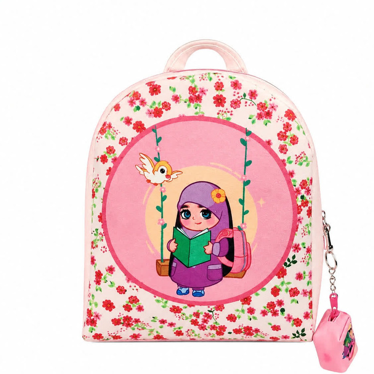 کیف کوله ای مخمل دخترانه مهد کودک، پیش دبستانی و مدرسه