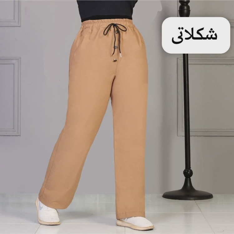 شلوار زنانه راسته بنگال فری سایز مناسب از سایز38 تا 46 (مشکی ، استخونی، کرم ،نسکافه ای ، شکلاتی، ارتشی و...