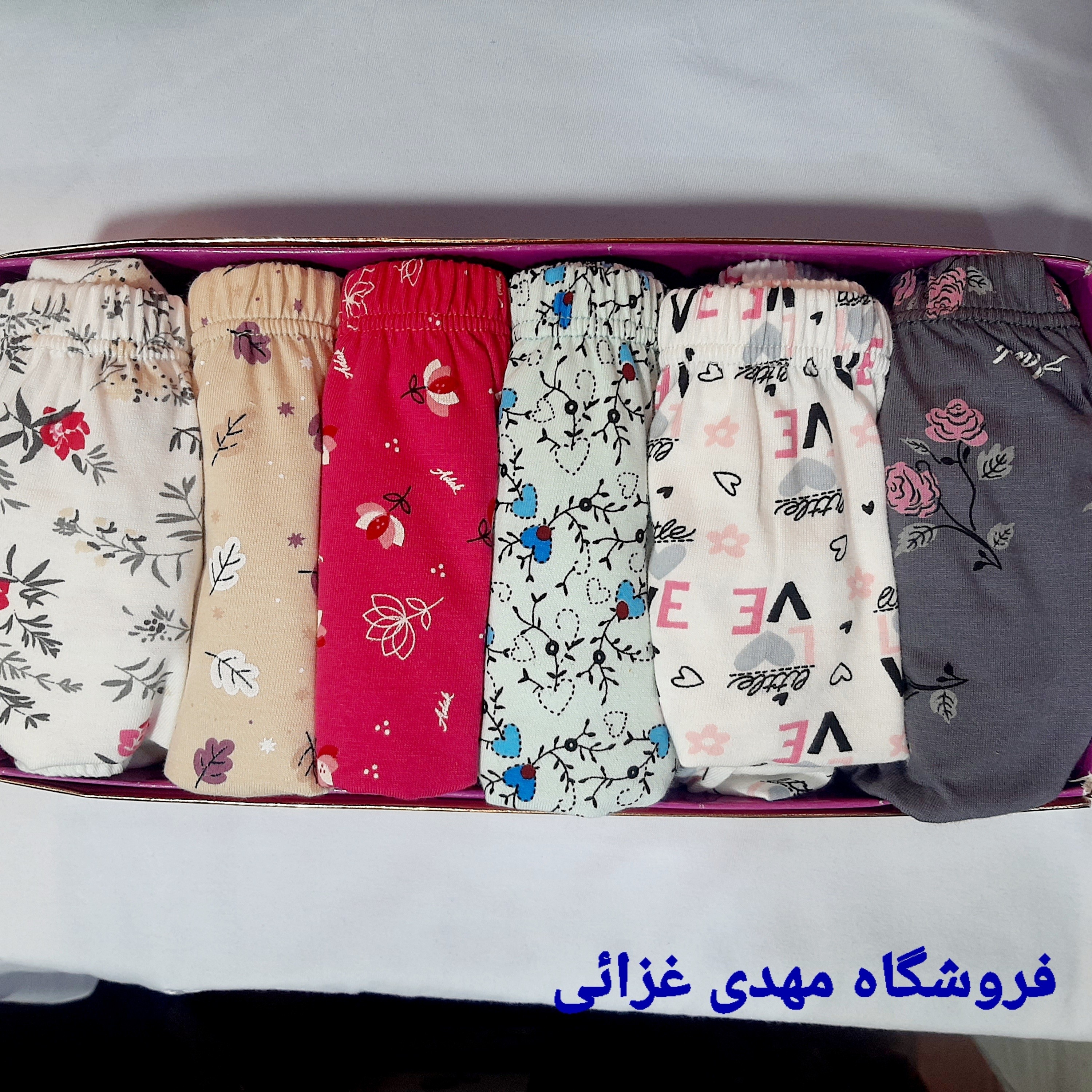 شورت زنانه نخ پنبه جعبه ای آداک (پک 6 عددی)