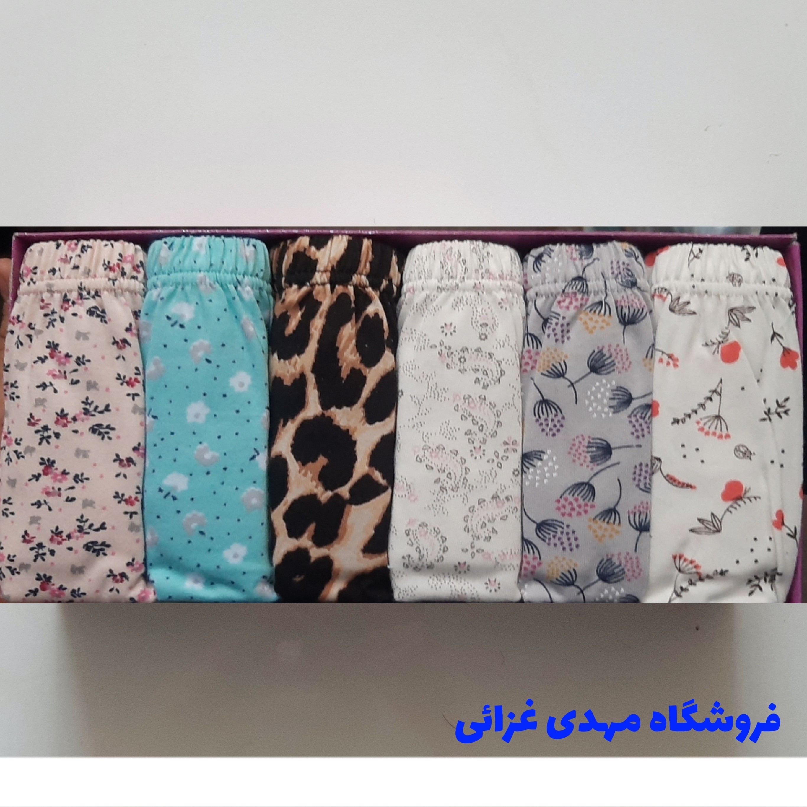 شورت زنانه نخ پنبه جعبه ای آداک (پک 6 عددی)