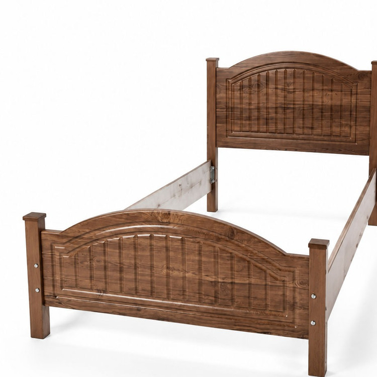 تخت خواب یک نفره مدرن طرح شیاردار روکش وکیوم MDF کد729- لمین وود