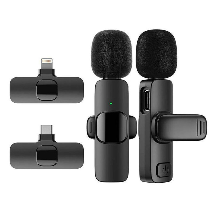 میکروفن یقه ای بی سیم مدل K9 Dual Microphon K9 Dual Lightning