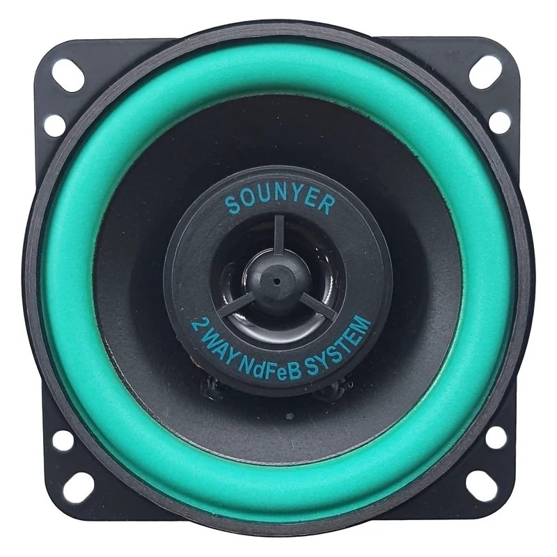 باند ماشین بلندگو خودرو 4 اینچ تیوتر دار 100W وات سانیرSOUNYER جلو پراید تیبا ساینا کوییک تیبا درب سمند (بسته 2عددی)