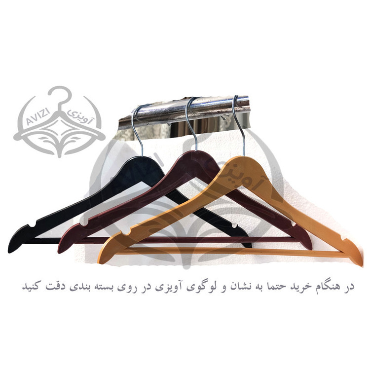 چوب لباسی مدل چوب افرا کد 43 بسته 12 عددی