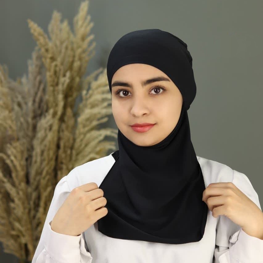 زیر شالی کلاه حجاب ریون مشکی و رنگی