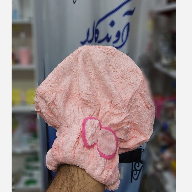 حوله حمام پاپیون دار حوله سر هندی درجه یک میکروفایبر در آوند کالا(کلاه حمام)