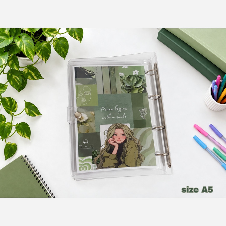 کلاسور شفاف سایز A4،A5 با طرح دلخواه و پرس(عکس دلخواه شما)