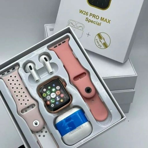 ساعت هوشمند W26 pro max به همراه ایرپاد کیفیت عالی
