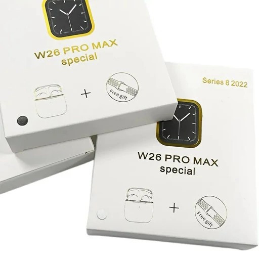 ساعت هوشمند W26 pro max به همراه ایرپاد کیفیت عالی