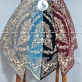 پادری مخمل دورو ( 2رو ) رنگ طوسی ضخیم طرح حلقه سایز 100 در 70