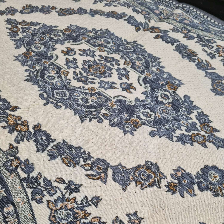پادری مخمل دورو ( 2رو ) رنگ طوسی ضخیم طرح حلقه سایز 100 در 70