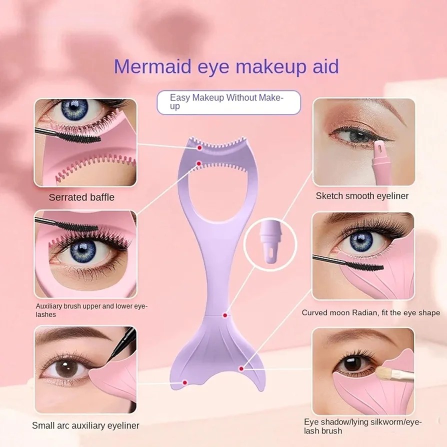 ( سیلیکونی ) شابلون خط چشم و گارد ریمل مدل پری دریایی