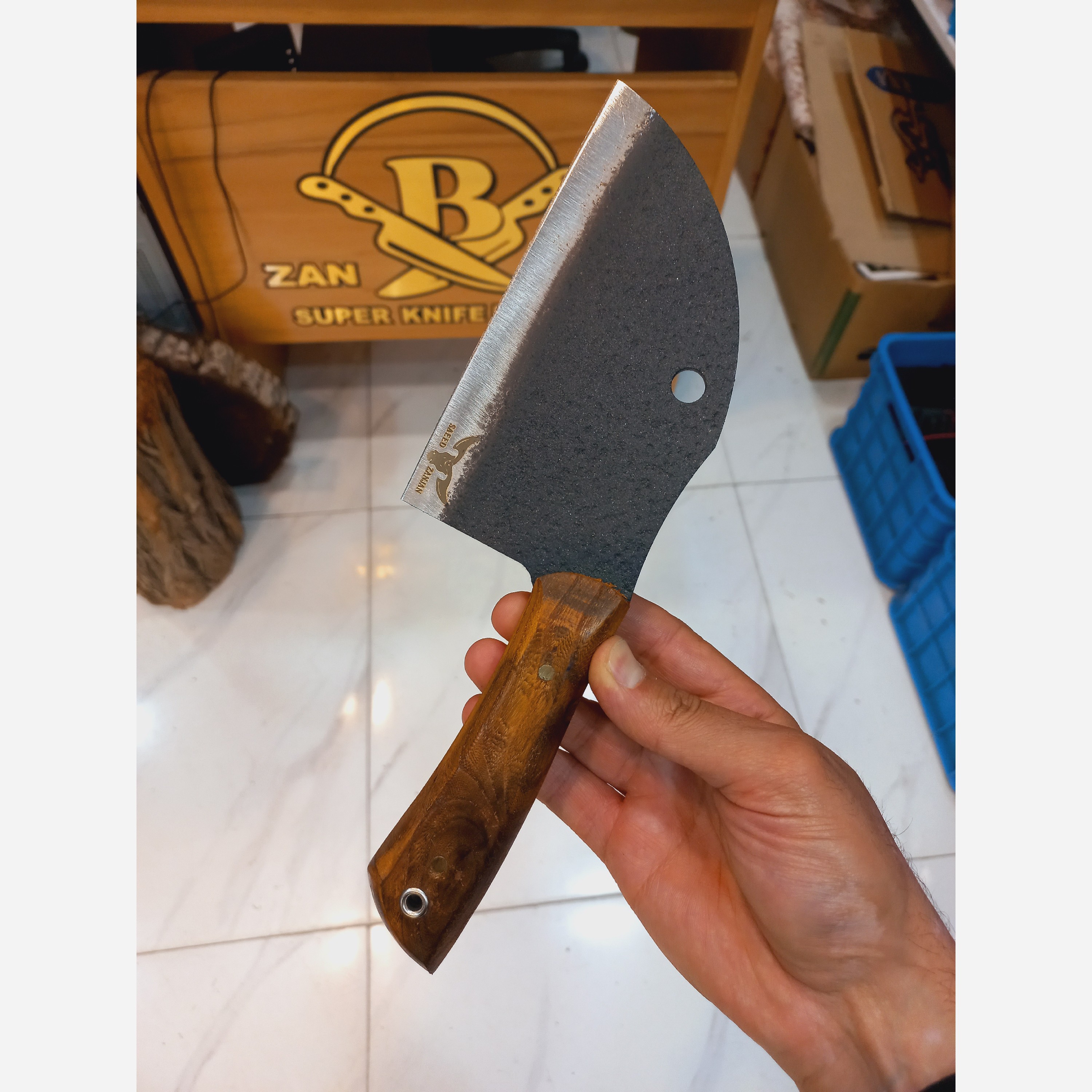 ساطور آشپزی فولاد فنر سعید زنجان