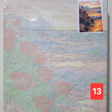 بوم رنگ آمیزی شماره گذاری شده 30 در 40 بوم نقاشی آبرنگی مدل 1