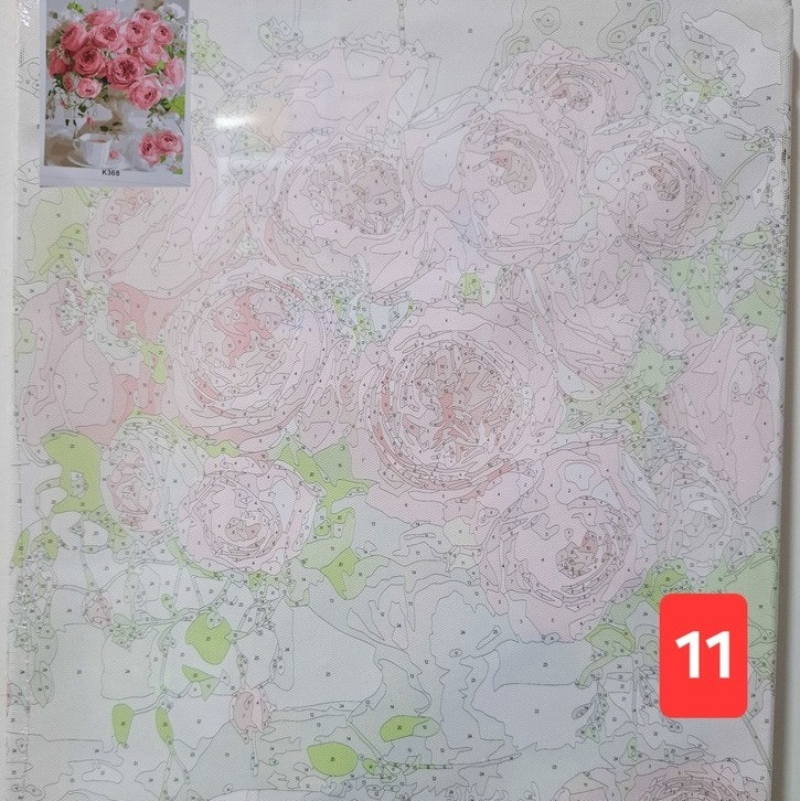 بوم رنگ آمیزی شماره گذاری شده 30 در 40 بوم نقاشی آبرنگی مدل 1