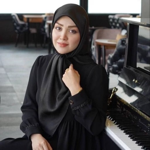روسری ساتن مشکی/رنگی
