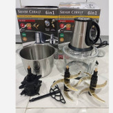 خردکن پیشرفته پرقدرت سیلور کرست اصلی شفت تیتانیوم حک شده روی تیغه و موتور+کاسه شیشه ای + استیل تیغه زاپاس+سیر پوست کن...