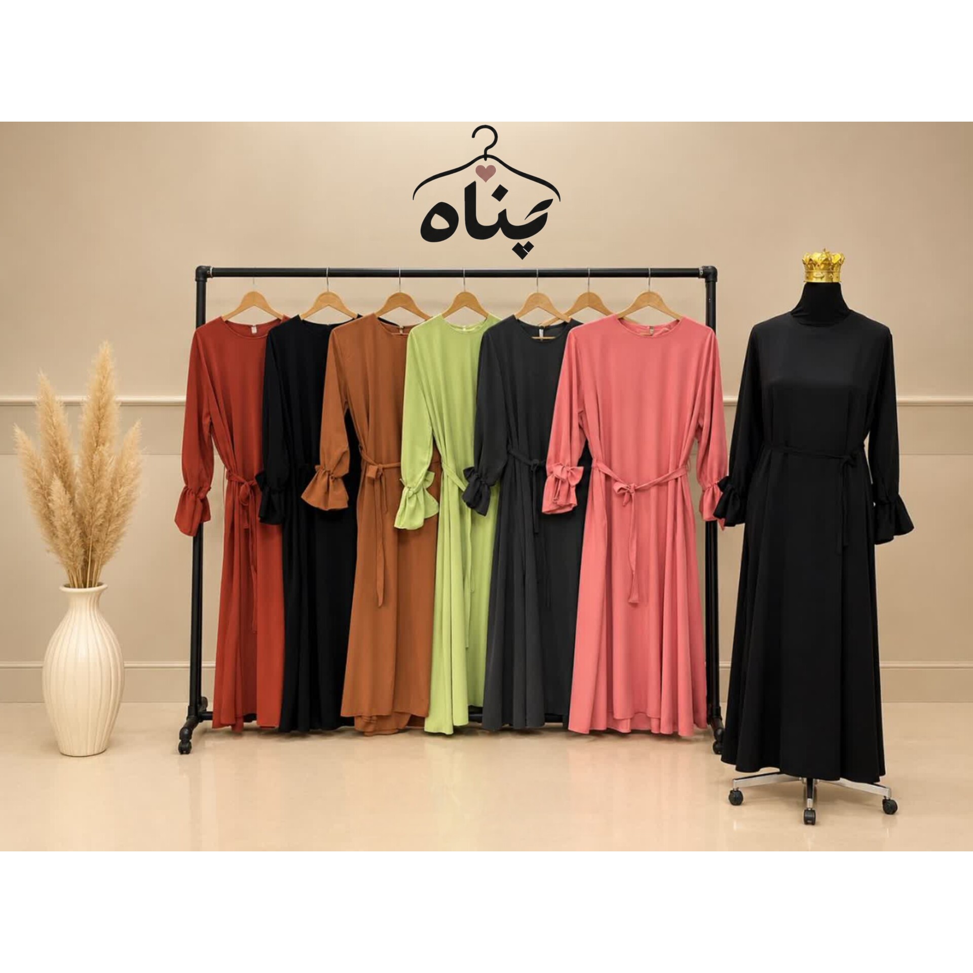 عبا مانتویی آستین پاپیونی الیزه