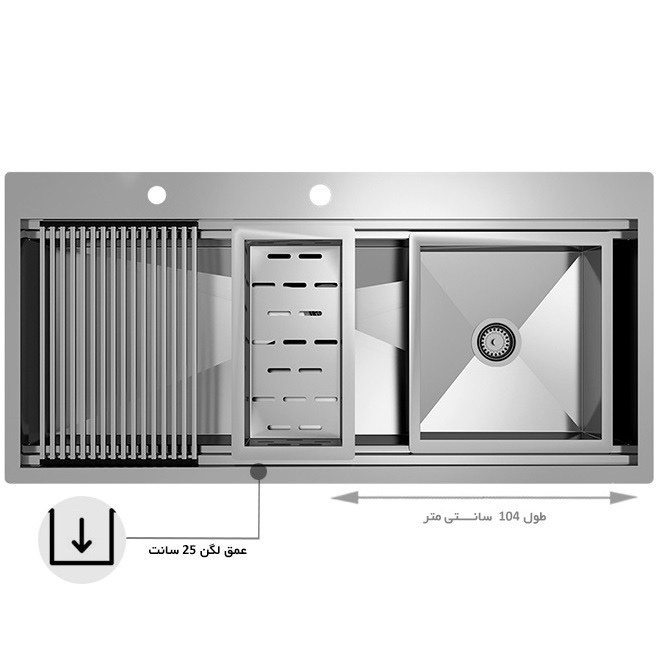 سینک ظرفشویی بنتو D104/B104/C104 (فروش ویژه) (ارسال رایگان)