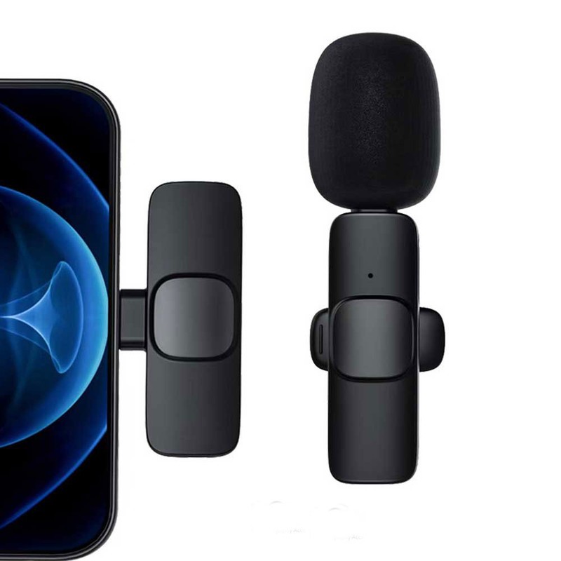 میکروفون یقه ای بیسیم مدل type-c wireless microphone (مناسب تولید محتوا ، بلاگری و ...)