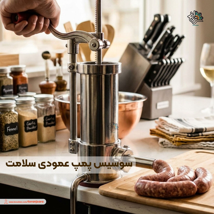 دستگاه پرکن سوسیس و کالباس ایستاده سلامت (استیل)