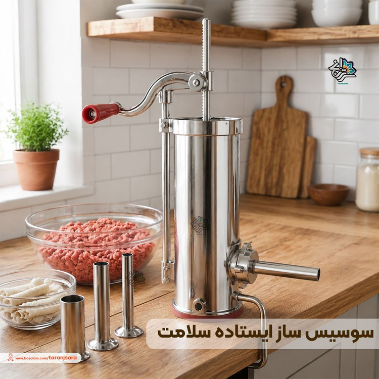 دستگاه پرکن سوسیس و کالباس ایستاده سلامت (استیل)